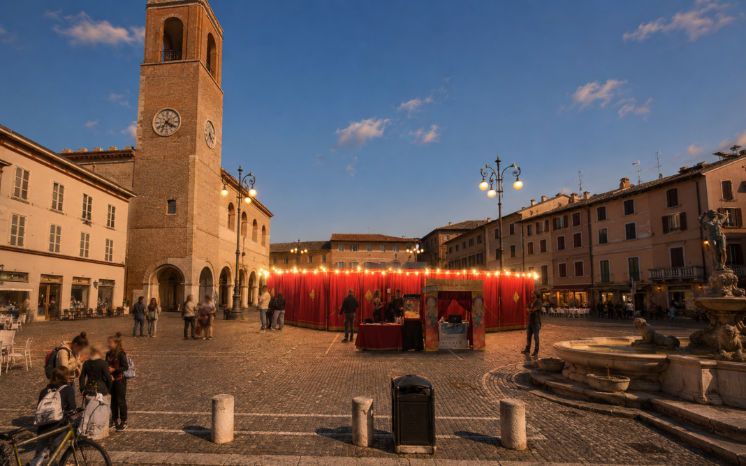 Render Arena Fellini in Piazza XX Settembre FANO