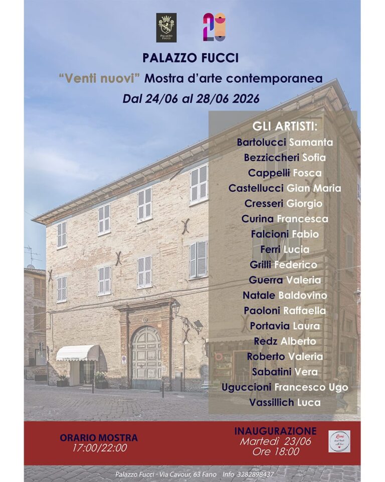 18 artisti in mostra a Palazzo Fucci con “Venti Nuovi”