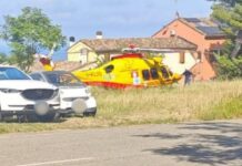 Pesaro – Ciclista ferito sulla Panoramica San Bartolo, trasportato in eliambulanza ad Ancona