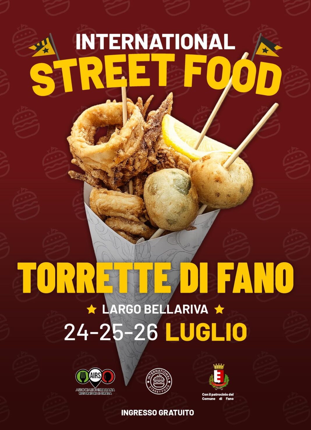 LOCANDINA INTERNATIONAL STREET FOOD A TORRETTE DI FANO