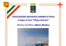 Il pittore Mario Modica espone alla Darsena Borghese di Fano