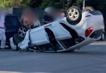 Fano, urta un’auto parcheggiata e si ribalta: ferita una donna