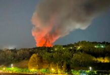 Incendio sul San Bartolo, brucia un capanno agricolo. Il Sindaco Biancani: “Situazione sotto controllo”