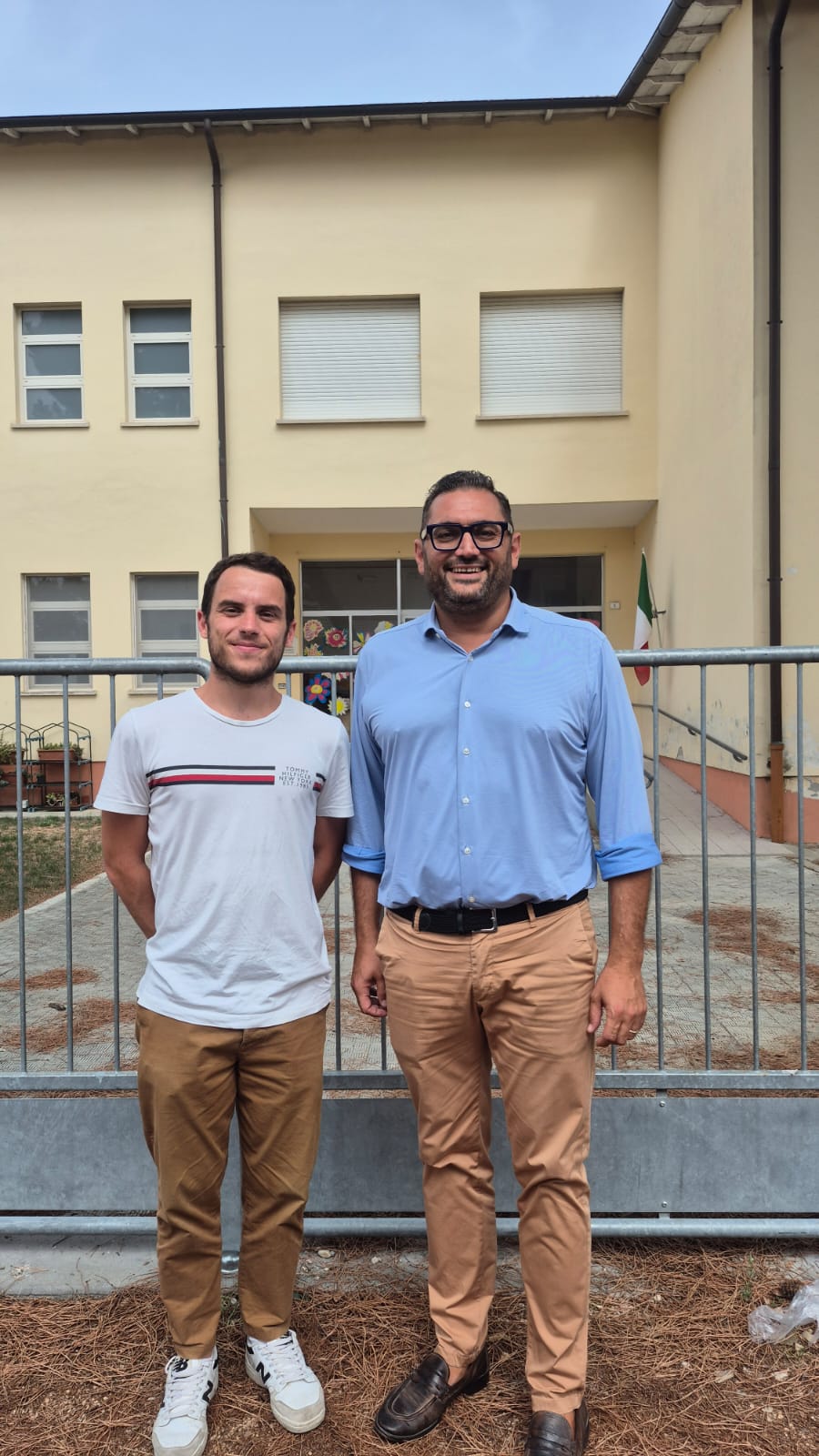 Fabbroni e Ilari davanti alla Torricelli