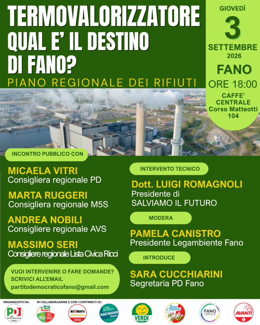 evento piano reg riifiuti 3 settembre