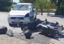Fano, scontro tra auto e scooter a Rosciano