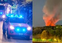 Incendio sul San Bartolo, brucia un capanno agricolo. Il Sindaco Biancani: “Situazione sotto controllo”