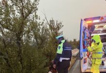 Incidente sulla SP16 Orcianense durante il nubifragio: motociclista trasportato in codice rosso ad Ancona