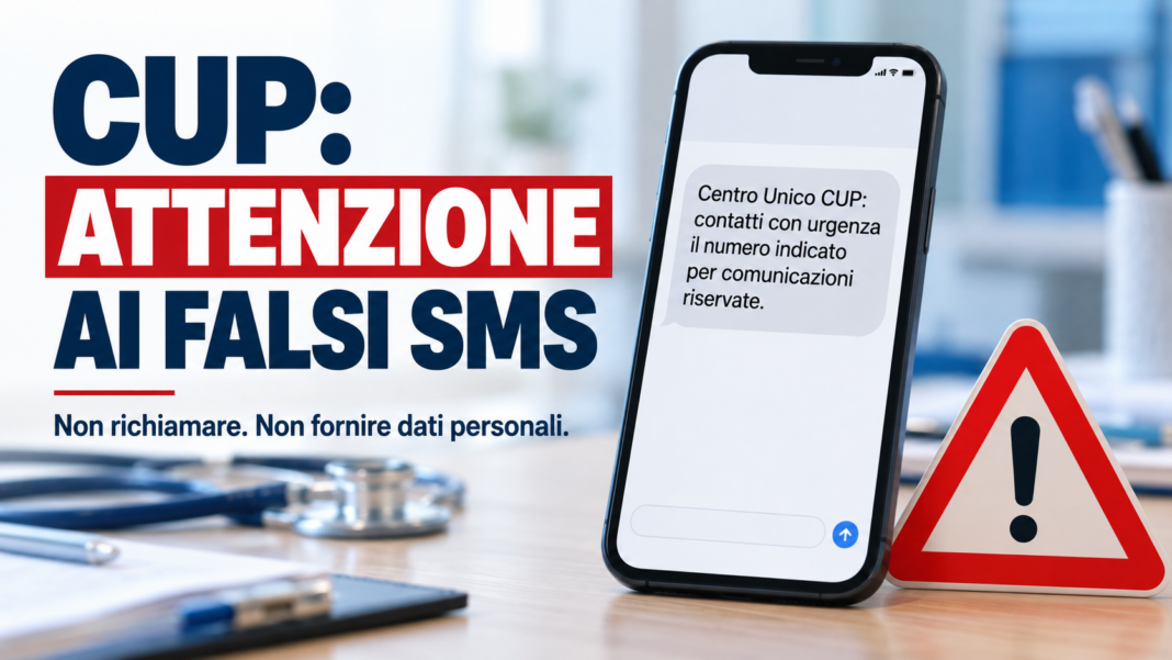 Attenzione ai falsi SMS del CUP
